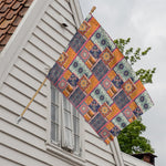 Ethnic Floral Patchwork Pattern Print House Flag