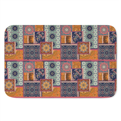 Ethnic Floral Patchwork Pattern Print Indoor Door Mat