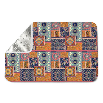Ethnic Floral Patchwork Pattern Print Indoor Door Mat