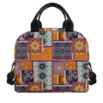 Ethnic Floral Patchwork Pattern Print Insulated Lunch Bag