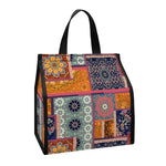 Ethnic Floral Patchwork Pattern Print Insulated Lunch Tote