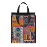 Ethnic Floral Patchwork Pattern Print Insulated Lunch Tote