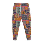 Ethnic Floral Patchwork Pattern Print Jogger Pants