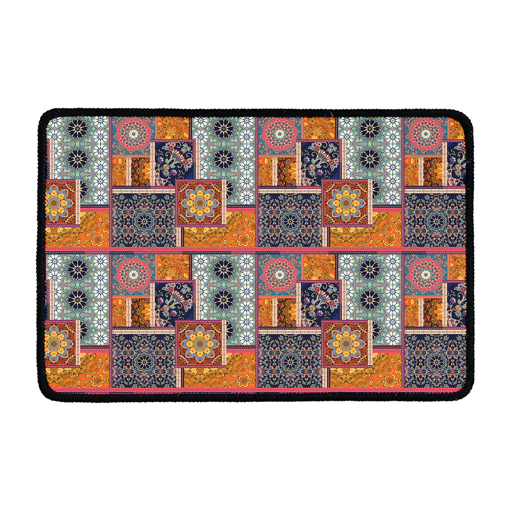 Ethnic Floral Patchwork Pattern Print Kitchen Mat
