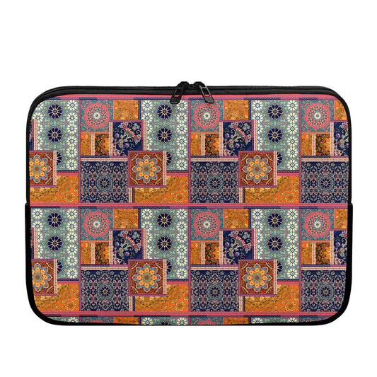 Ethnic Floral Patchwork Pattern Print Laptop Sleeve
