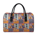 Ethnic Floral Patchwork Pattern Print Leather Duffel Bag