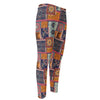 Ethnic Floral Patchwork Pattern Print Men's Compression Pants