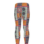 Ethnic Floral Patchwork Pattern Print Men's leggings