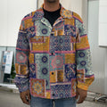 Ethnic Floral Patchwork Pattern Print Men's Shirt Jacket