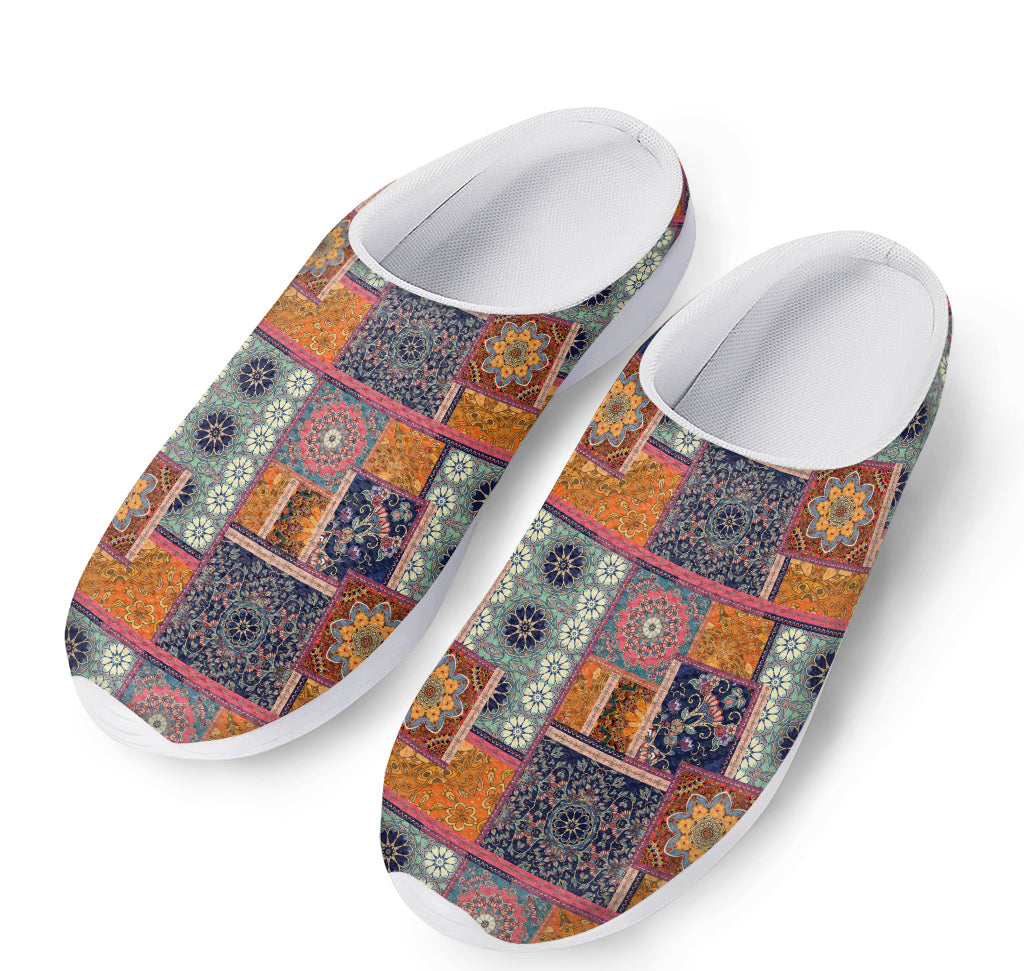 Ethnic Floral Patchwork Pattern Print Mesh Casual Shoes