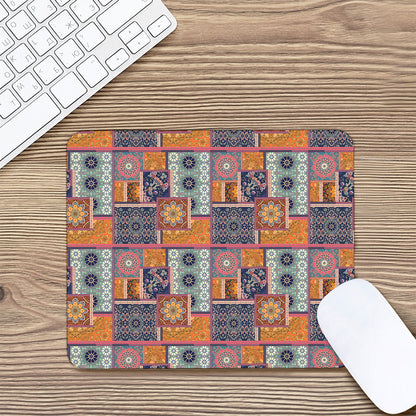 Ethnic Floral Patchwork Pattern Print Mouse Pad
