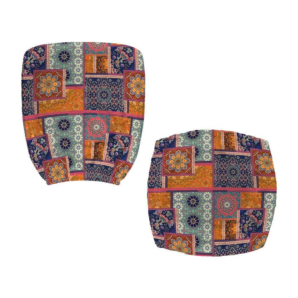 Ethnic Floral Patchwork Pattern Print Office Chair Cover