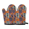 Ethnic Floral Patchwork Pattern Print Oven Mitts
