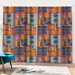 Ethnic Floral Patchwork Pattern Print Pencil Pleat Curtains