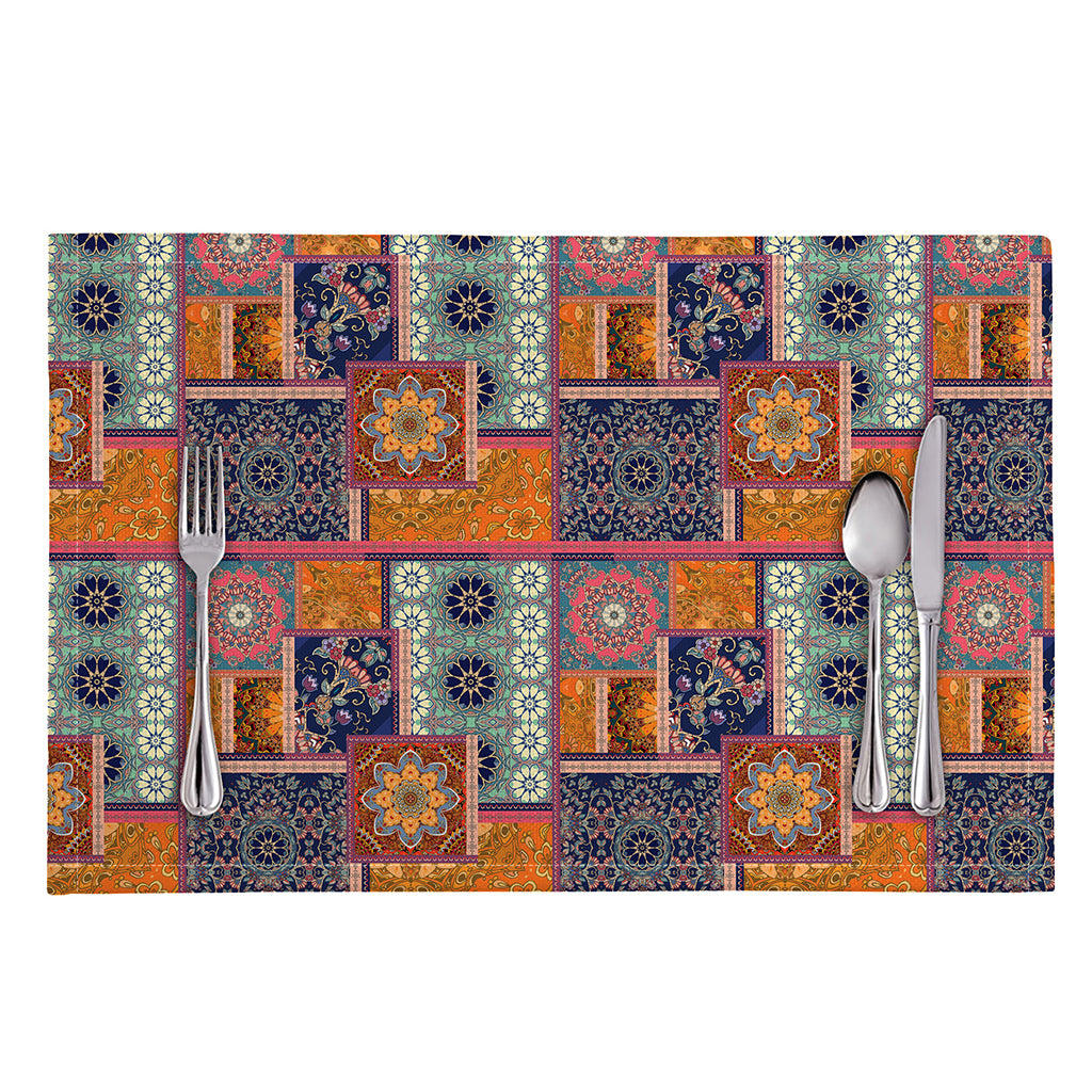 Ethnic Floral Patchwork Pattern Print Placemat