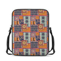 Ethnic Floral Patchwork Pattern Print Rectangular Crossbody Bag