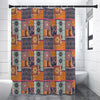 Ethnic Floral Patchwork Pattern Print Shower Curtain