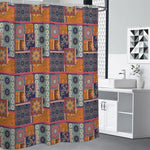 Ethnic Floral Patchwork Pattern Print Shower Curtain