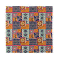Ethnic Floral Patchwork Pattern Print Silk Bandana