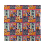 Ethnic Floral Patchwork Pattern Print Silk Bandana