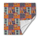 Ethnic Floral Patchwork Pattern Print Silk Bandana