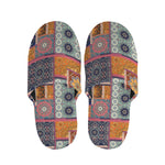 Ethnic Floral Patchwork Pattern Print Slippers