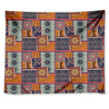 Ethnic Floral Patchwork Pattern Print Tapestry