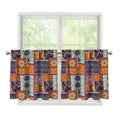 Ethnic Floral Patchwork Pattern Print Tier Curtains