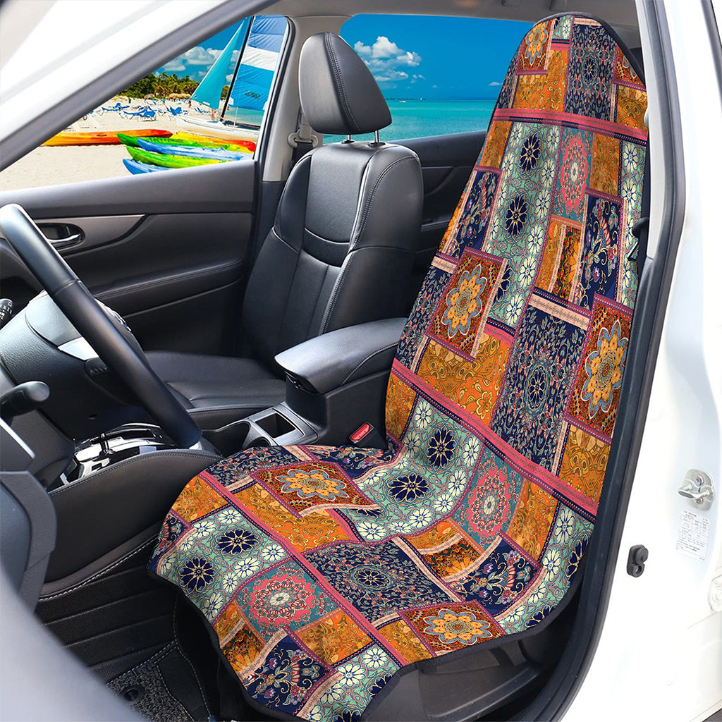 Ethnic Floral Patchwork Pattern Print Waterproof Car Seat Cover