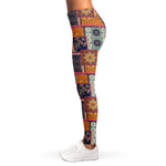 Ethnic Floral Patchwork Pattern Print Women's Leggings
