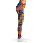 Ethnic Floral Patchwork Pattern Print Women's Leggings