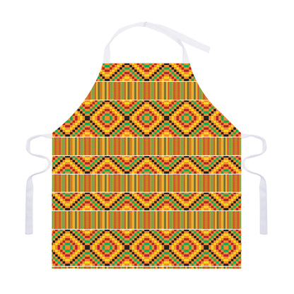 Ethnic Kente Pattern Print Adjustable Apron