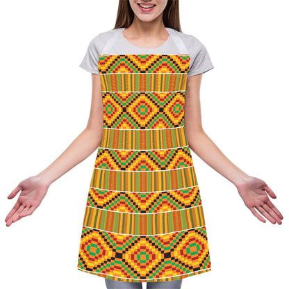 Ethnic Kente Pattern Print Adjustable Apron