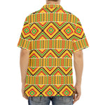 Ethnic Kente Pattern Print Aloha Shirt