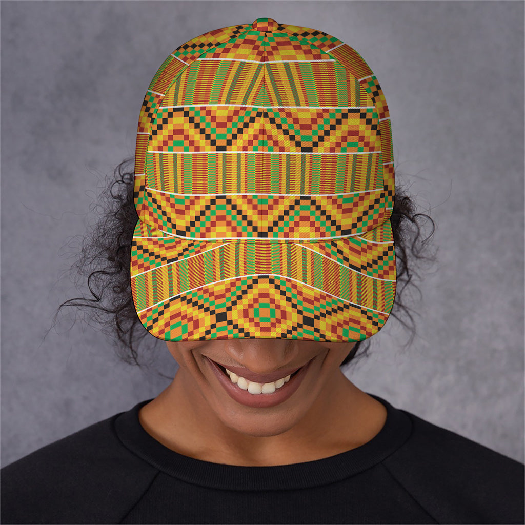 Ethnic Kente Pattern Print Baseball Cap
