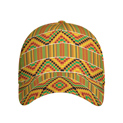 Ethnic Kente Pattern Print Baseball Cap