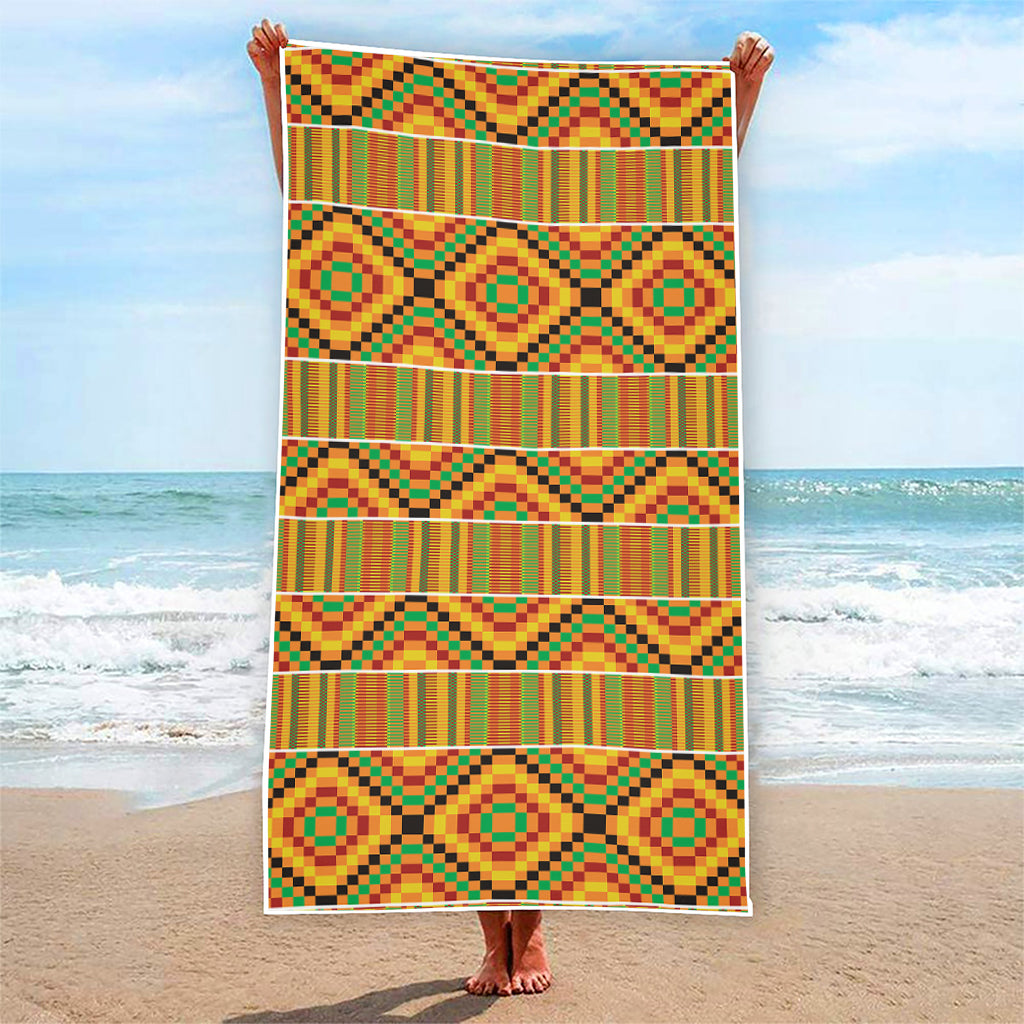 Ethnic Kente Pattern Print Beach Towel