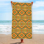 Ethnic Kente Pattern Print Beach Towel