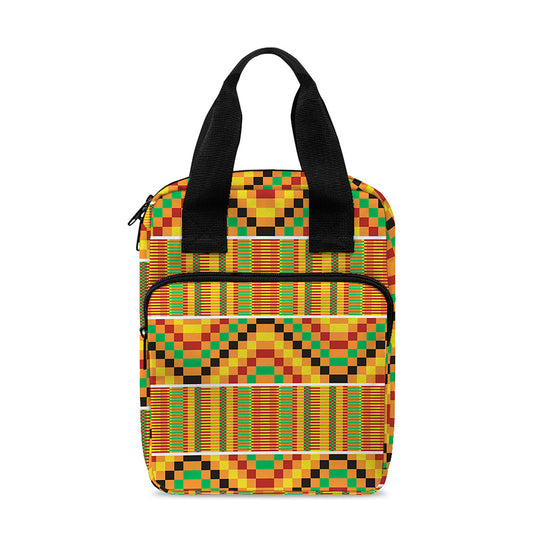 Ethnic Kente Pattern Print Bible Tote Bag