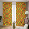 Ethnic Kente Pattern Print Blackout Pencil Pleat Curtains