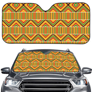 Ethnic Kente Pattern Print Car Windshield Sun Shade