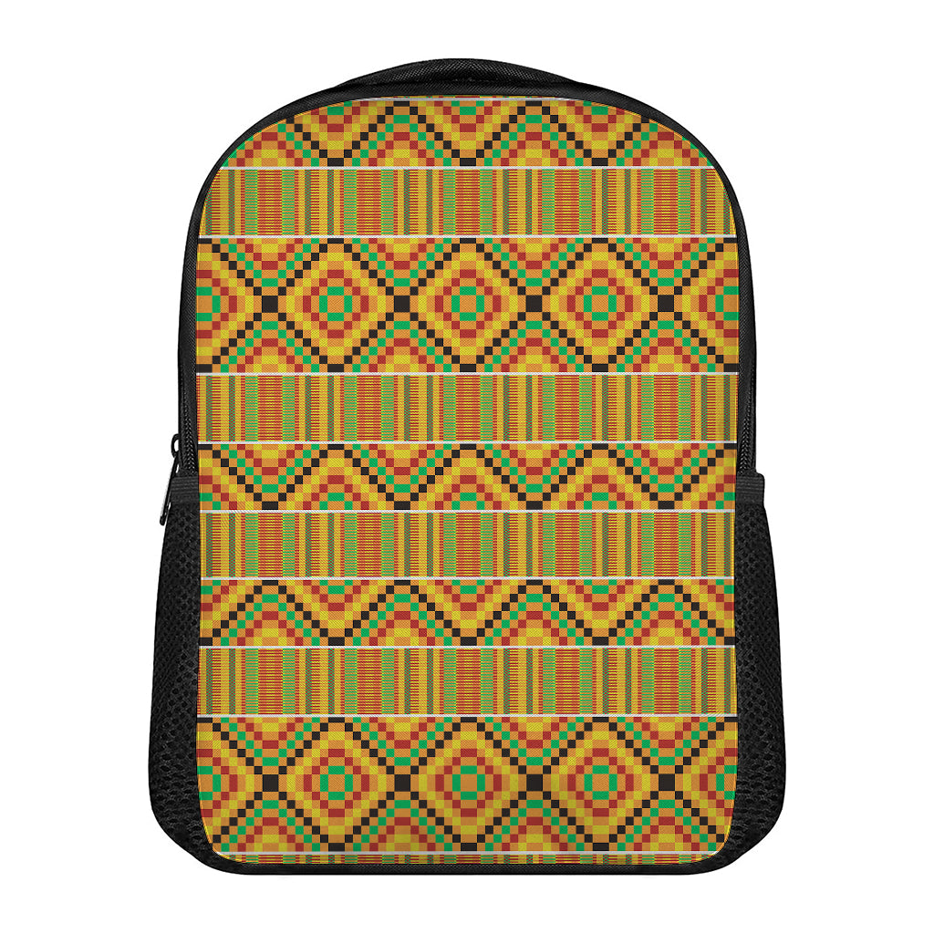 Ethnic Kente Pattern Print Casual Backpack