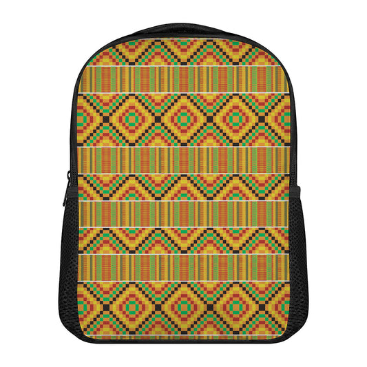 Ethnic Kente Pattern Print Casual Backpack