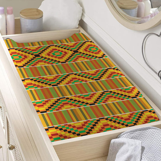 Ethnic Kente Pattern Print Changing Pad Cover