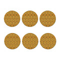 Ethnic Kente Pattern Print Coaster Set
