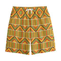 Ethnic Kente Pattern Print Cotton Shorts