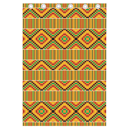 Ethnic Kente Pattern Print Curtain