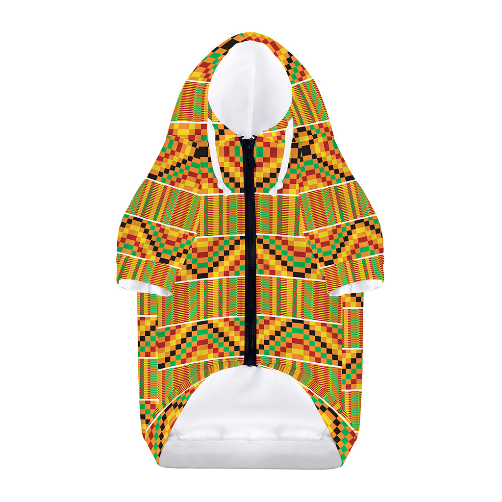 Ethnic Kente Pattern Print Dog Zip Up Hoodie