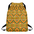 Ethnic Kente Pattern Print Drawstring Backpack