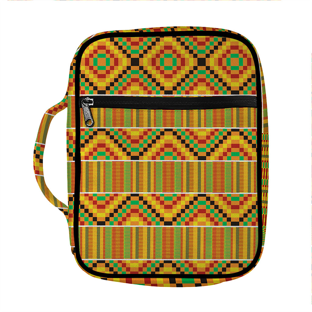 Ethnic Kente Pattern Print Front Pocket Bible Bag